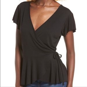 Leith Short Sleeve Wrap Top